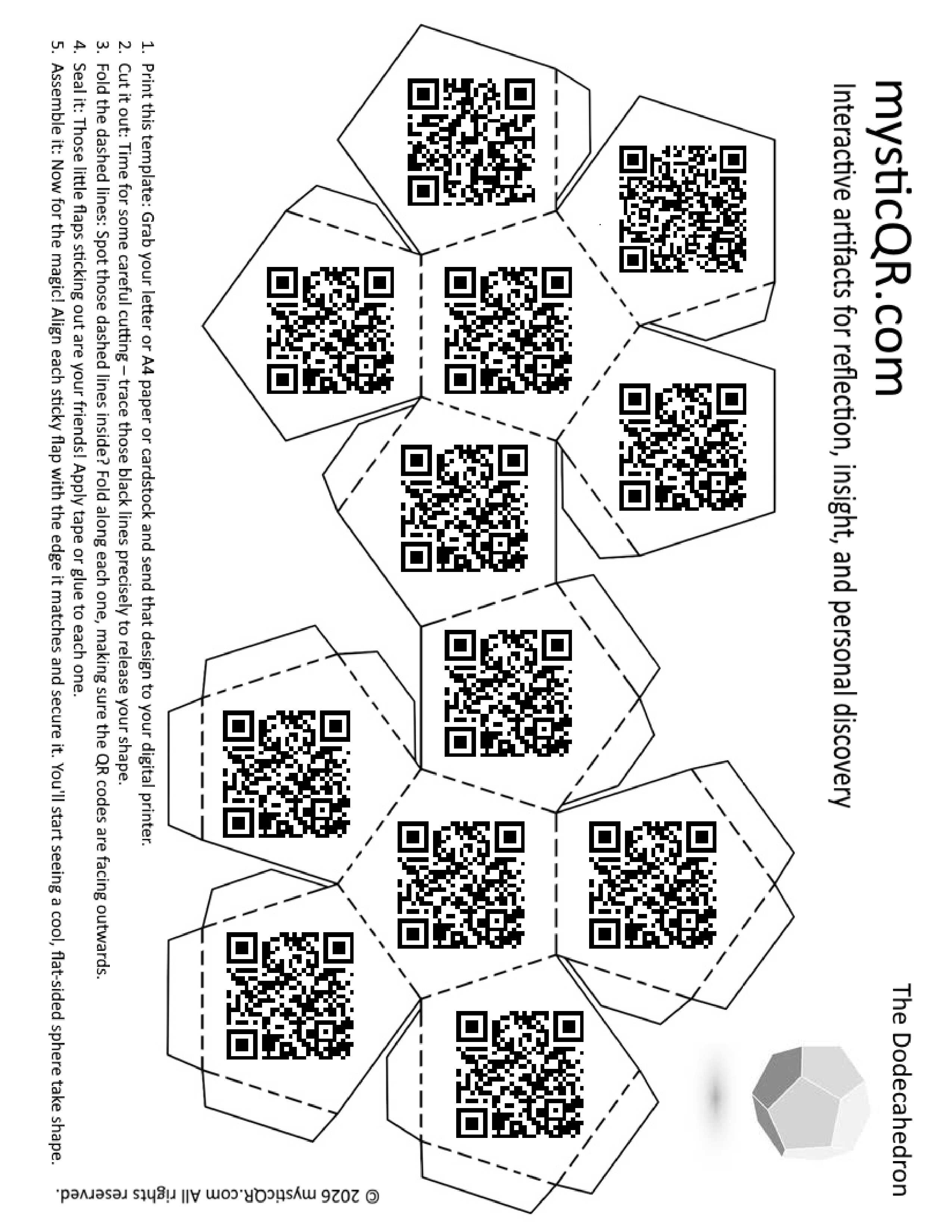 Printable DIY Dodecahedron